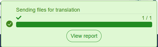 Translation request report